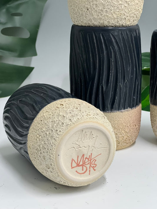 Caught Slippin’ (Black) Collab Cups Molly Sanyour Ceramics x Saxton Moore