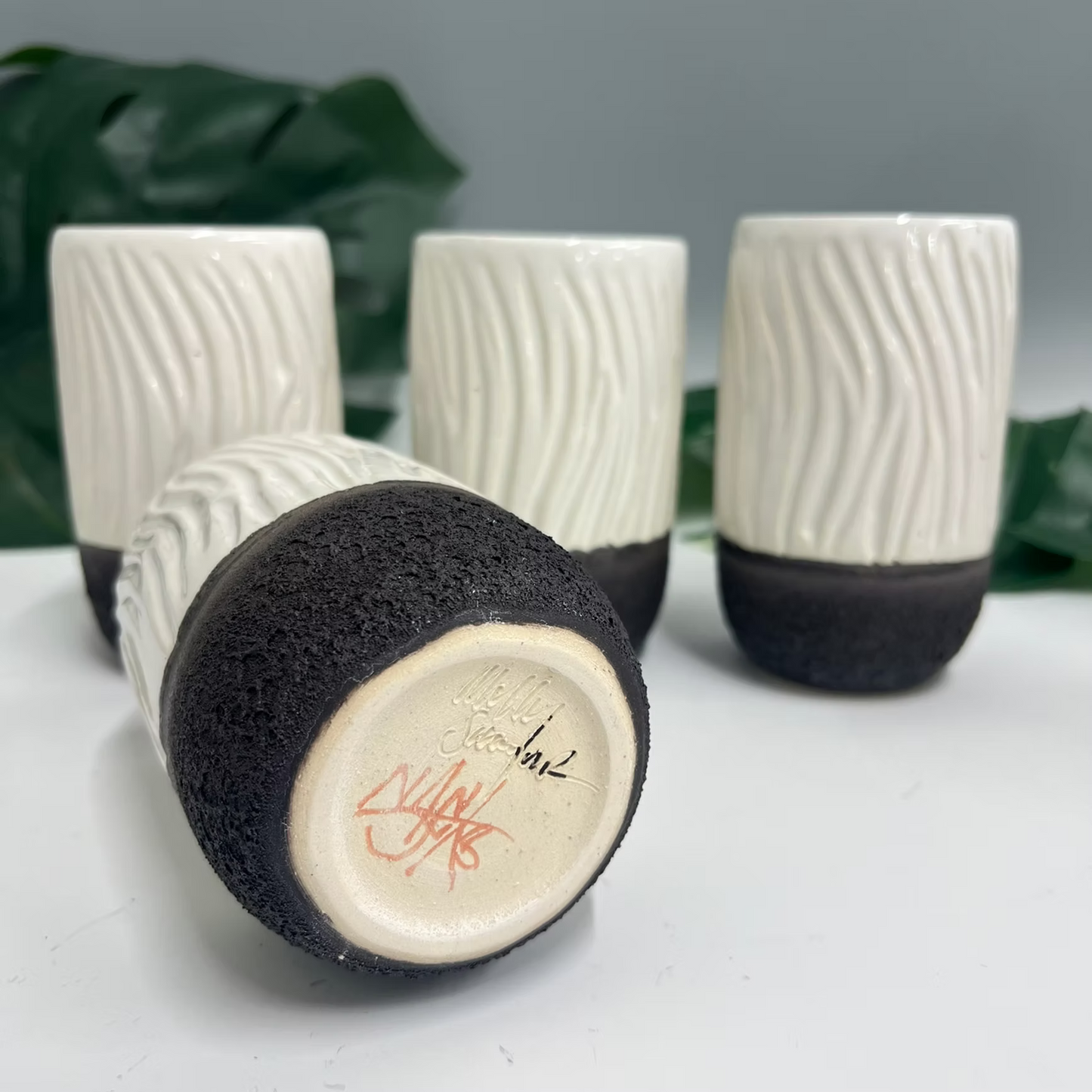 Caught Slippin’ (White) Collab Cups Molly Sanyour Ceramics x Saxton Moore