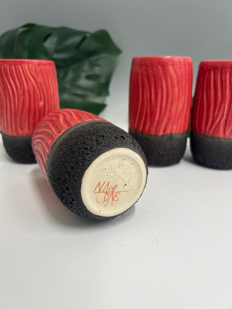 Caught Slippin’ (Red) Collab Cups Molly Sanyour Ceramics x Saxton Moore