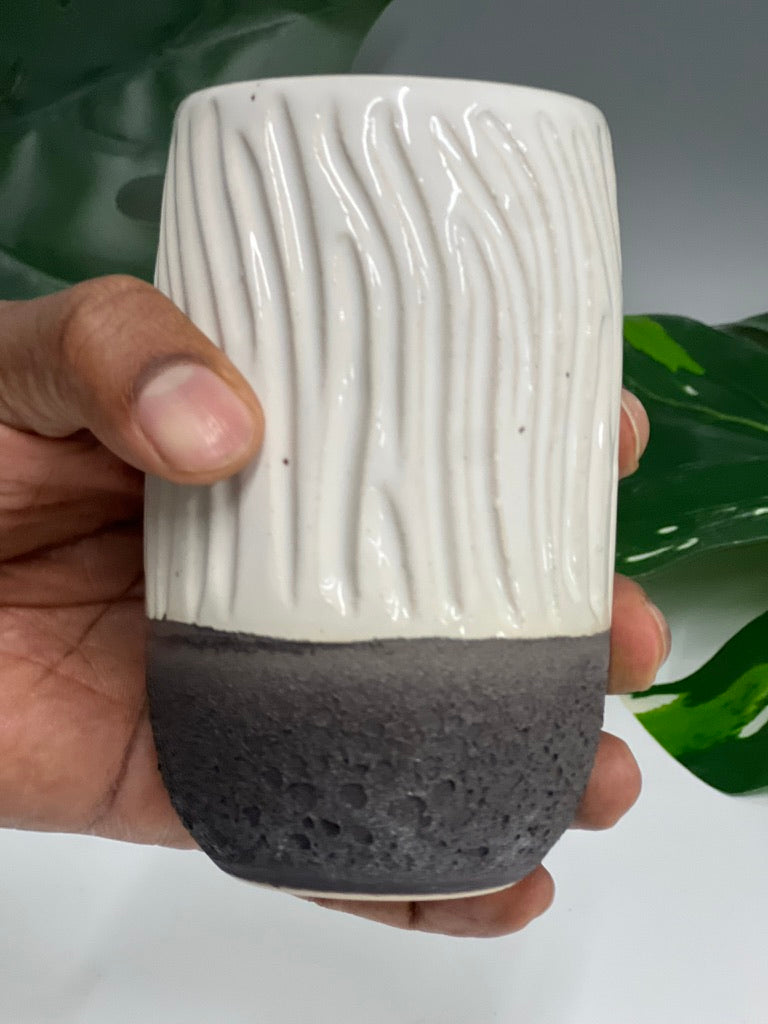 Caught Slippin’ (White) Collab Cups Molly Sanyour Ceramics x Saxton Moore