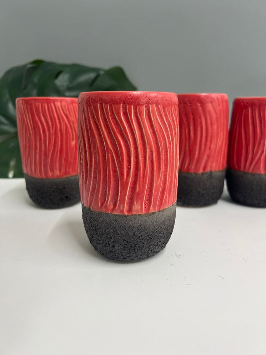 Caught Slippin’ (Red) Collab Cups Molly Sanyour Ceramics x Saxton Moore
