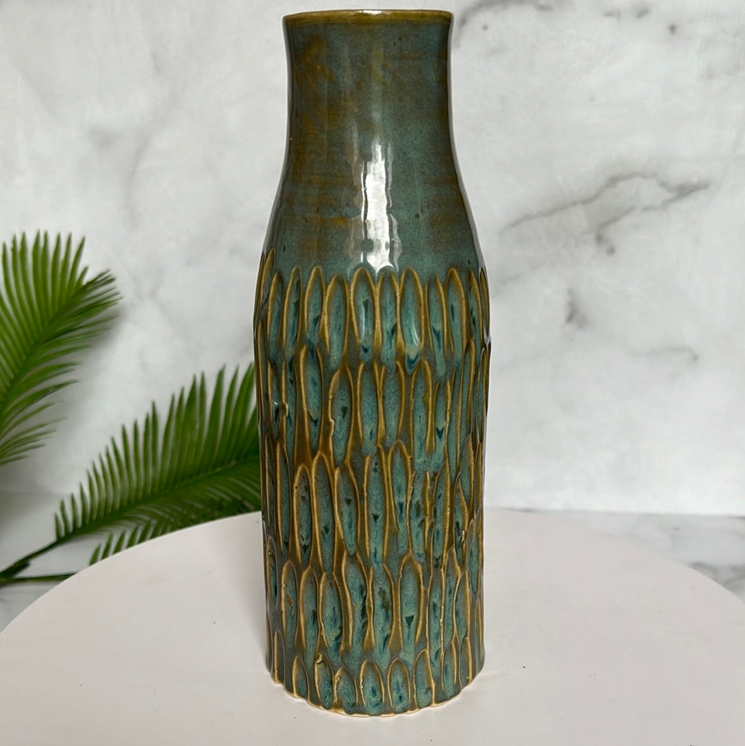 Textured Blue Vase